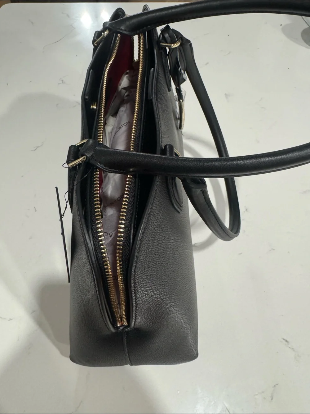 Halston Heritage Black Tote with Gold Hardware